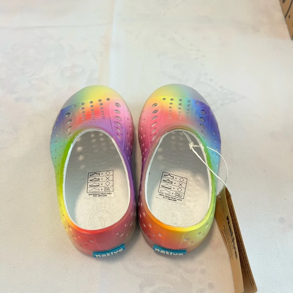 Native Kids Multicolor Slip-On Water Shoes- Jefferson Print
